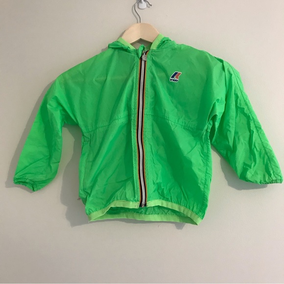 K-Way by Crewcuts neon green jacket - Picture 1 of 8